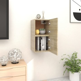 Mobili Porta TV a Parete 2pz Rovere Sonoma 30,5x30x30 cm