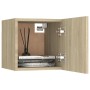 Mobili Porta TV a Parete 2pz Rovere Sonoma 30,5x30x30 cm