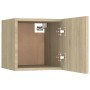 Mobili Porta TV a Parete 2pz Rovere Sonoma 30,5x30x30 cm