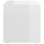 Mobili Porta TV 4pz Bianco Lucido 37x35x37 cm Legno Multistrato