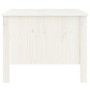 Tavolino da Salotto Bianco 100x50x40 cm Legno Massello di Pino