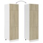 Mobile per Frigo Rovere Sonoma 60x57x207 cm Legno Multistrato