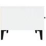 Mobile Porta TV Bianco Lucido 150x34,5x30 cm Legno Multistrato