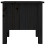 Tavolino Nero 40x40x39 cm Legno Massello di Pino