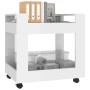 Carrello Scrivania bianco lucido 60x45x60 cm Legno Multistrato