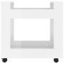 Carrello Scrivania bianco lucido 60x45x60 cm Legno Multistrato