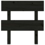 Testiera per Letto Nera 93,5x3x81cm in Legno Massello di Pino