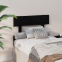 Testiera per Letto Nera 93,5x3x81cm in Legno Massello di Pino