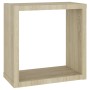 Mensole a Cubo 2 pz Rovere Sonoma 30x15x30 cm