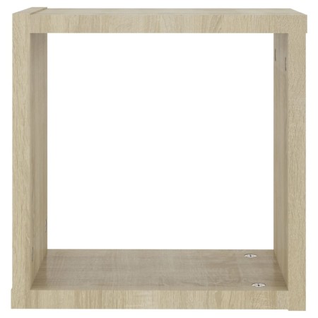 Mensole a Cubo 2 pz Rovere Sonoma 30x15x30 cm