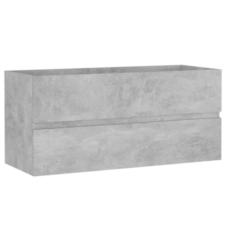 Mobile Lavabo Grigio Cemento 100x38,5x45cm in Legno Multistrato