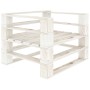 Poltrona da Giardino su Pallet in Legno Bianco