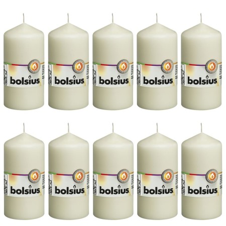 Bolsius Candele Moccoli 10 pz 120x58 mm Avorio