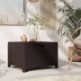 Baule da Giardino 60x54x41 cm in Rattan PP Marrone