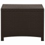 Baule da Giardino 60x54x41 cm in Rattan PP Marrone