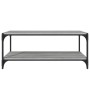 Mobile TV Grigio Sonoma 100x33x41cm Legno Multistrato e Acciaio