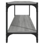 Mobile TV Grigio Sonoma 100x33x41cm Legno Multistrato e Acciaio