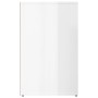 Armadietto Cosmetici Bianco Lucido 80x40x65cm Legno Multistrato