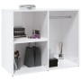 Armadietto Cosmetici Bianco Lucido 80x40x65cm Legno Multistrato