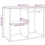 Armadietto Cosmetici Bianco Lucido 80x40x65cm Legno Multistrato