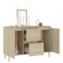 Credenza Rovere Sonoma 103,5x35x70 cm in Legno Multistrato