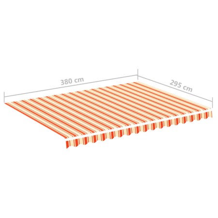 Tessuto di Ricambio per Tenda da Sole Giallo e Arancio 4x3 m