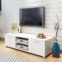 Mobile Porta TV Bianco Lucido 120x40,5x35 cm