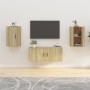 Mobili Porta TV a Parete 2 pz Rovere Sonoma 40x34,5x60 cm