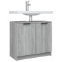 Mobile Bagno Grigio Sonoma 64,5x33,5x59 cm in Legno Multistrato