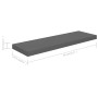 Scaffali a Parete 4 pz Grigio Lucido 80x23,5x3,8 cm in MDF