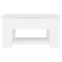 Tavolino da Salotto Bianco 79x49x41 cm in Legno Multistrato