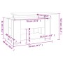 Tavolino da Salotto Bianco 79x49x41 cm in Legno Multistrato