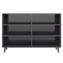 Credenza Grigio Lucido 103,5x35x70 cm in Legno Multistrato