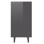 Credenza Grigio Lucido 103,5x35x70 cm in Legno Multistrato