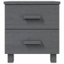 Comodini HAMAR 2 pz Grigio Scuro 40x35x44,5 cm in Legno di Pino