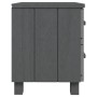 Comodini HAMAR 2 pz Grigio Scuro 40x35x44,5 cm in Legno di Pino