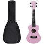 Set Ukulele Soprano con Borsa per Bambini Rosa 23"