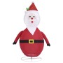 Figura Decorativa Babbo Natale con LED Tessuto Lusso 60 cm