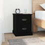 Comodino Nero 39x39x47,5 cm in Legno Multistrato