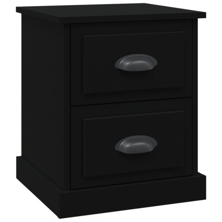 Comodino Nero 39x39x47,5 cm in Legno Multistrato