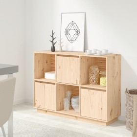 Credenza 110,5x35x80 cm in Legno Massello di Pino