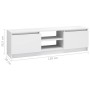 Mobile Porta TV Bianco Lucido 120x30x35,5 cm Legno Multistrato