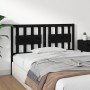Testiera per Letto Nera 145,5x4x100cm in Legno Massello di Pino