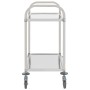 Carrello da Cucina a 2 Livelli 95x45x83,5 cm in Acciaio Inox
