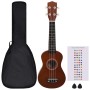 Set Ukulele Soprano con Borsa per Bambini Legno Naturale 21"