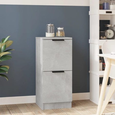 Credenza Grigio Cemento 30x30x70 cm in Legno Multistrato