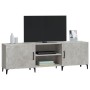 Mobile Porta TV Grigio Cemento 150x30x50cm in Legno Multistrato