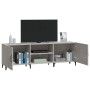 Mobile Porta TV Grigio Cemento 150x30x50cm in Legno Multistrato