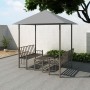 Padiglione Giardino con Tavolo e Panche 2,5x1,5x2,4m Antracite