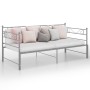 Telaio Divano Letto Estraibile Grigio in Metallo 90x200 cm